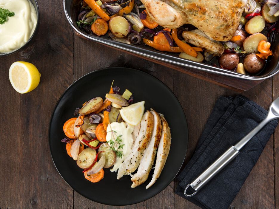 Gebraden kip met aioli