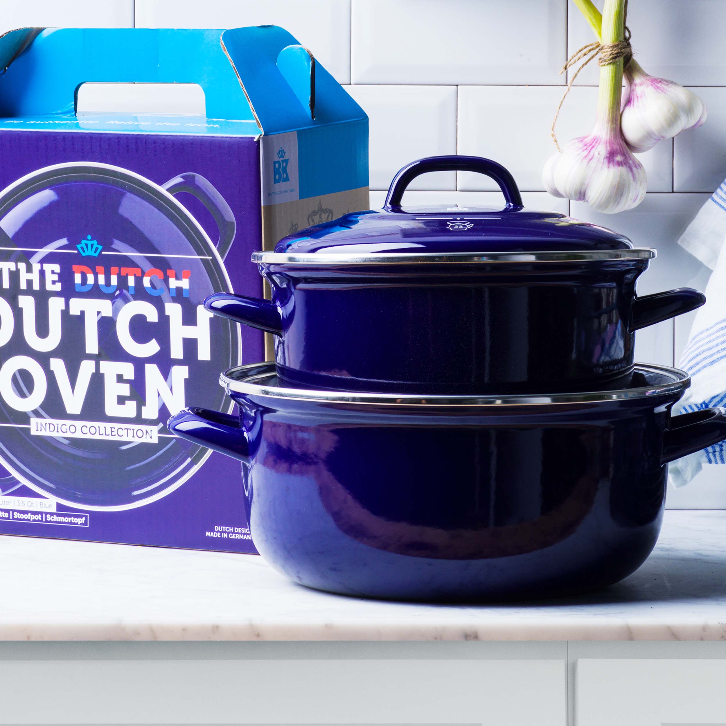 Indigo braadpan Blauw
