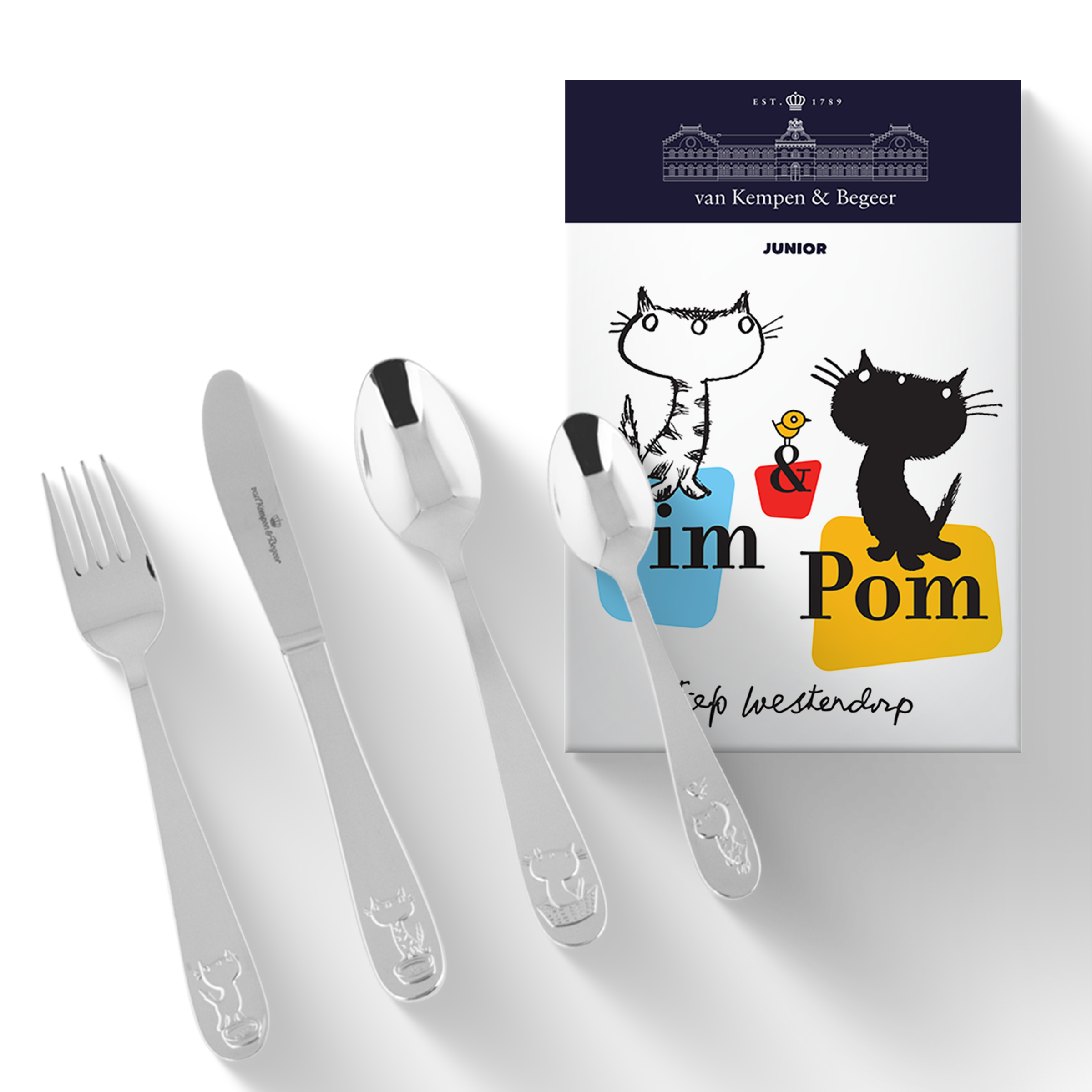 Kinderbestek Op avontuur met Pim en Pom