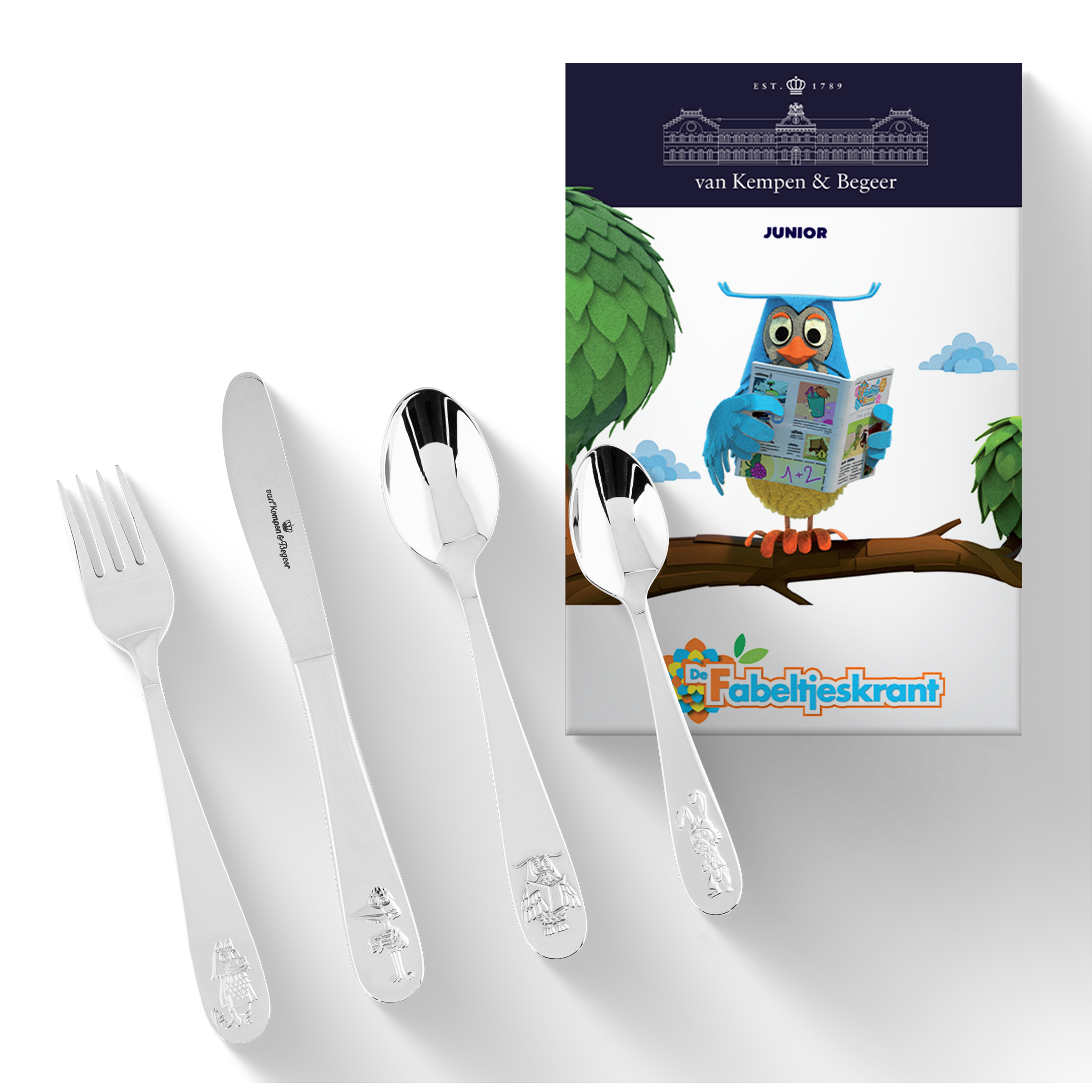 Kinderbestek De Fabeltjeskrant 4 Delig