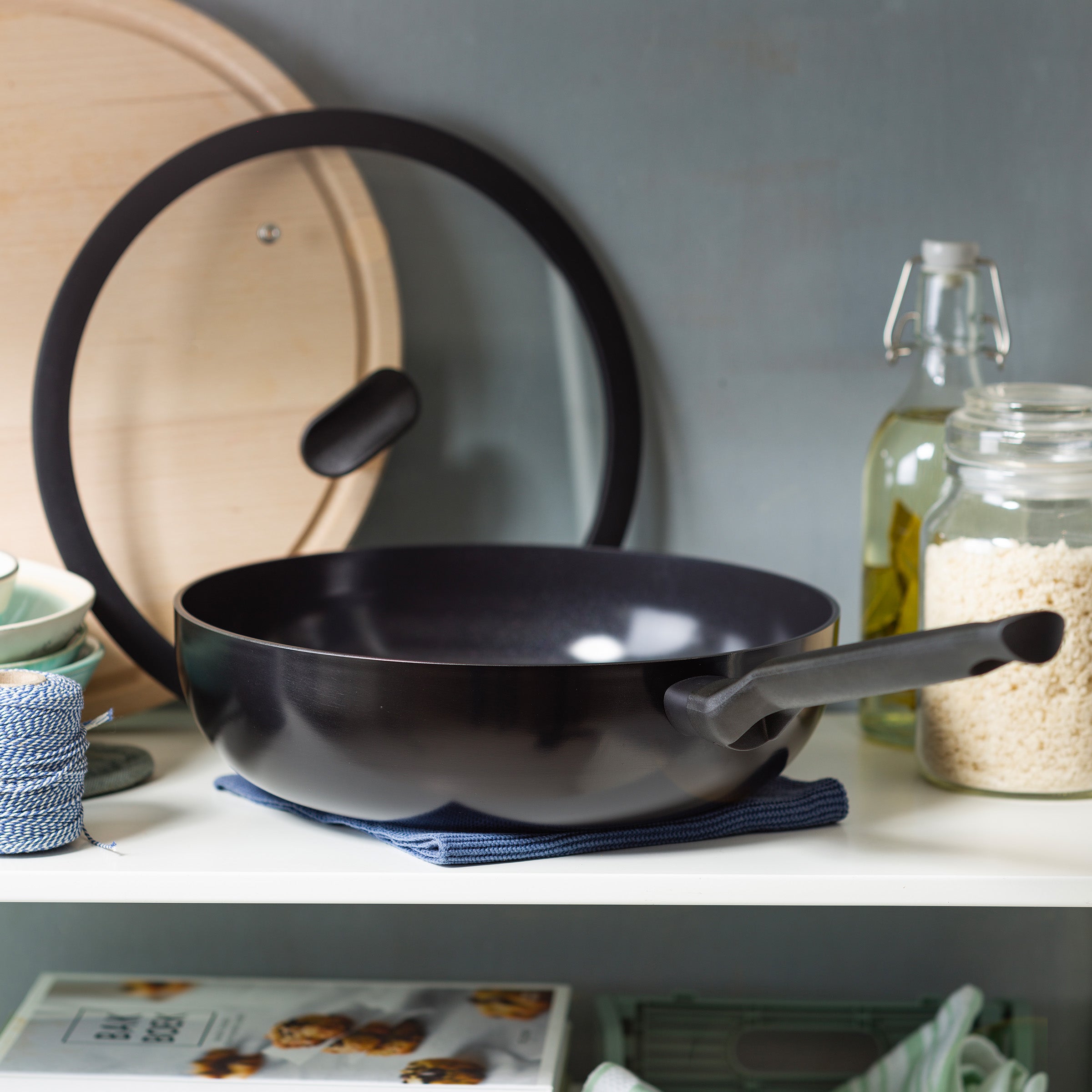 Enjoy 3-delig pannenset Black met wok