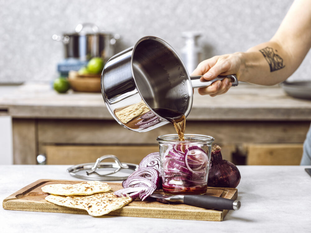 steelpan met deksel zilver
