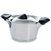 Q-linair Classic kookpan zilver vooraanzicht