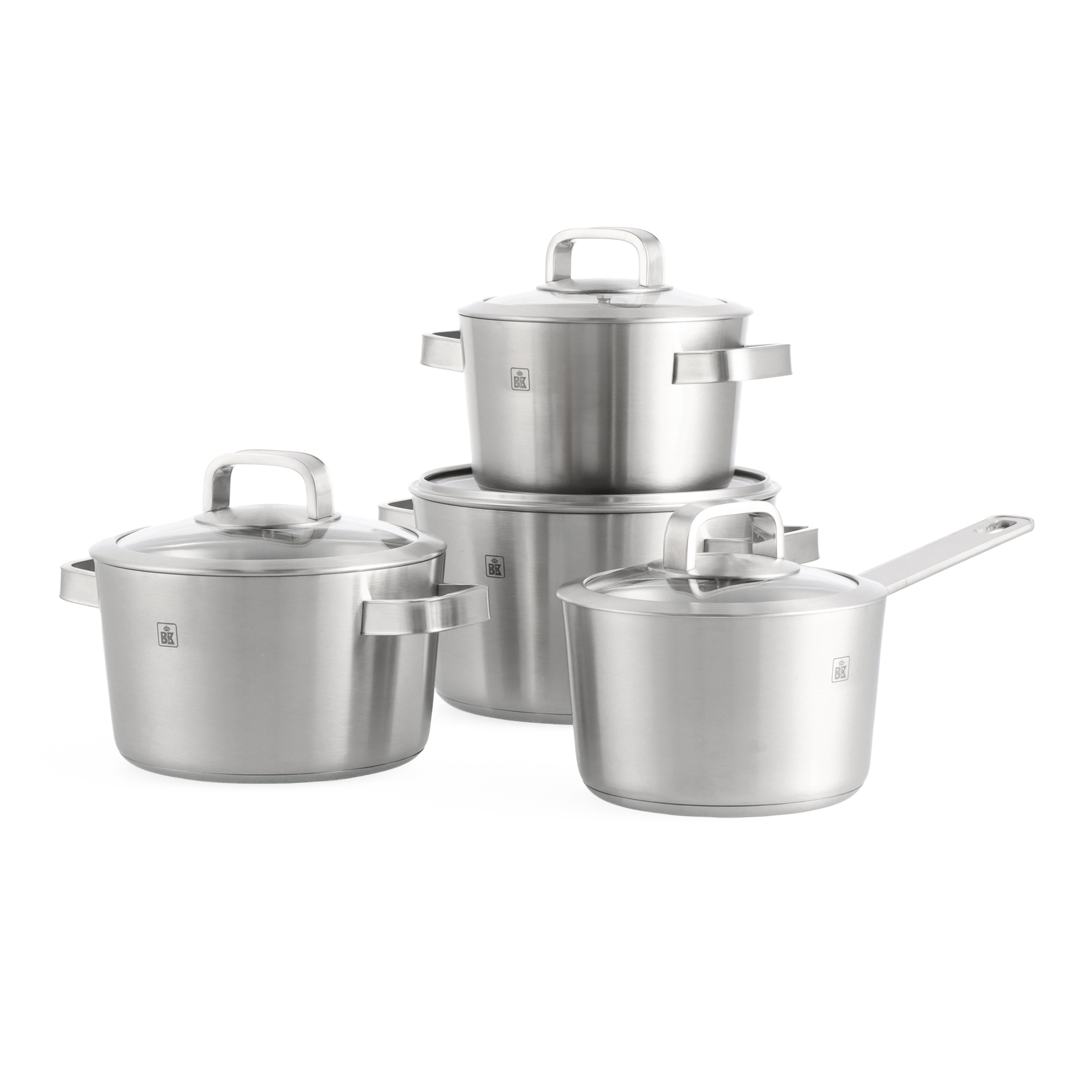 BK Conical Glass pannenset 4-delig voorzaanicht