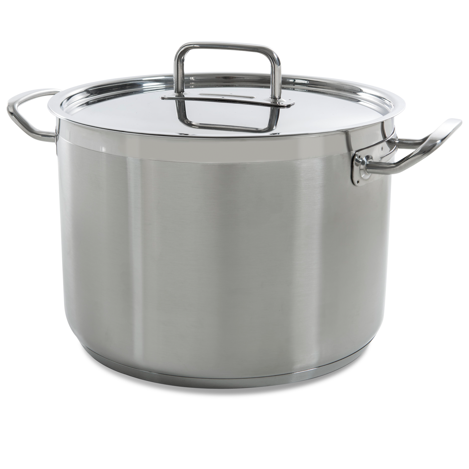 Precision soeppan 24 cm 7 liter zilver vooraanzicht