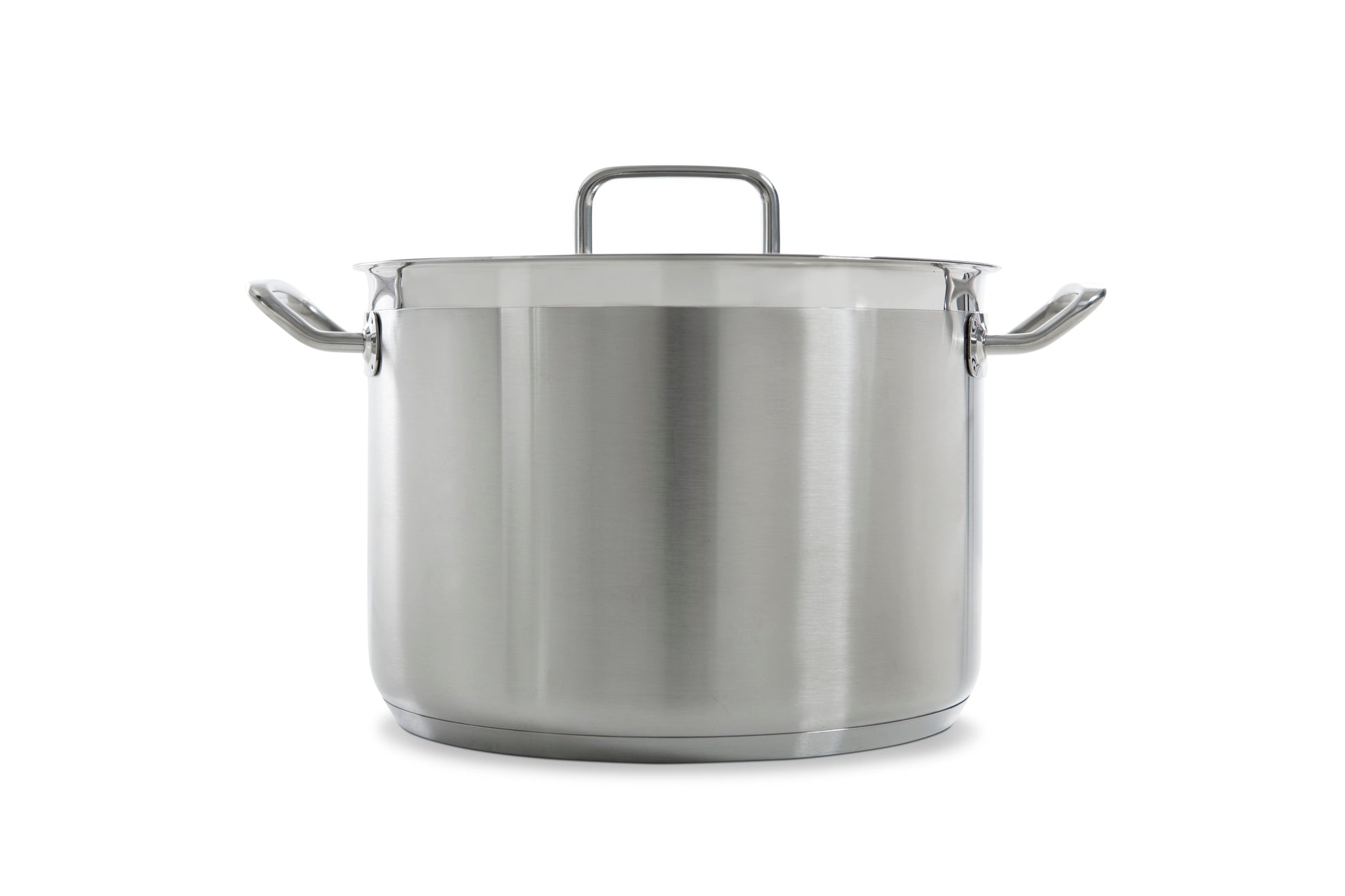 Precision soeppan 24 cm 7 liter zilver vooraanzicht