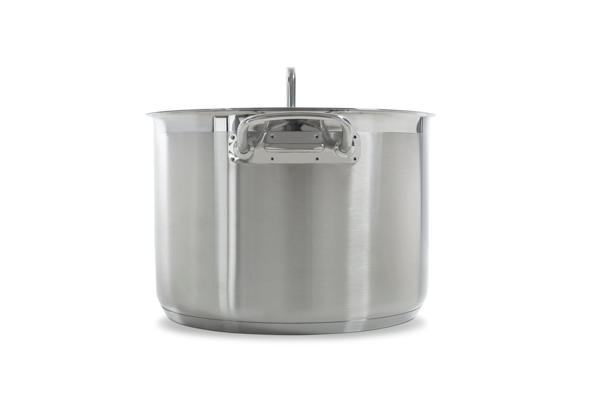 Precision soeppan 24 cm 7 liter zilver zijaanzicht