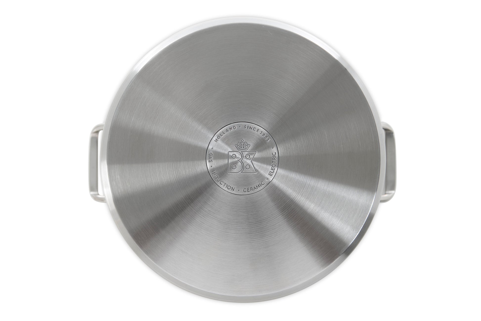 Precision soeppan 24 cm 7 liter zilver onderzijde