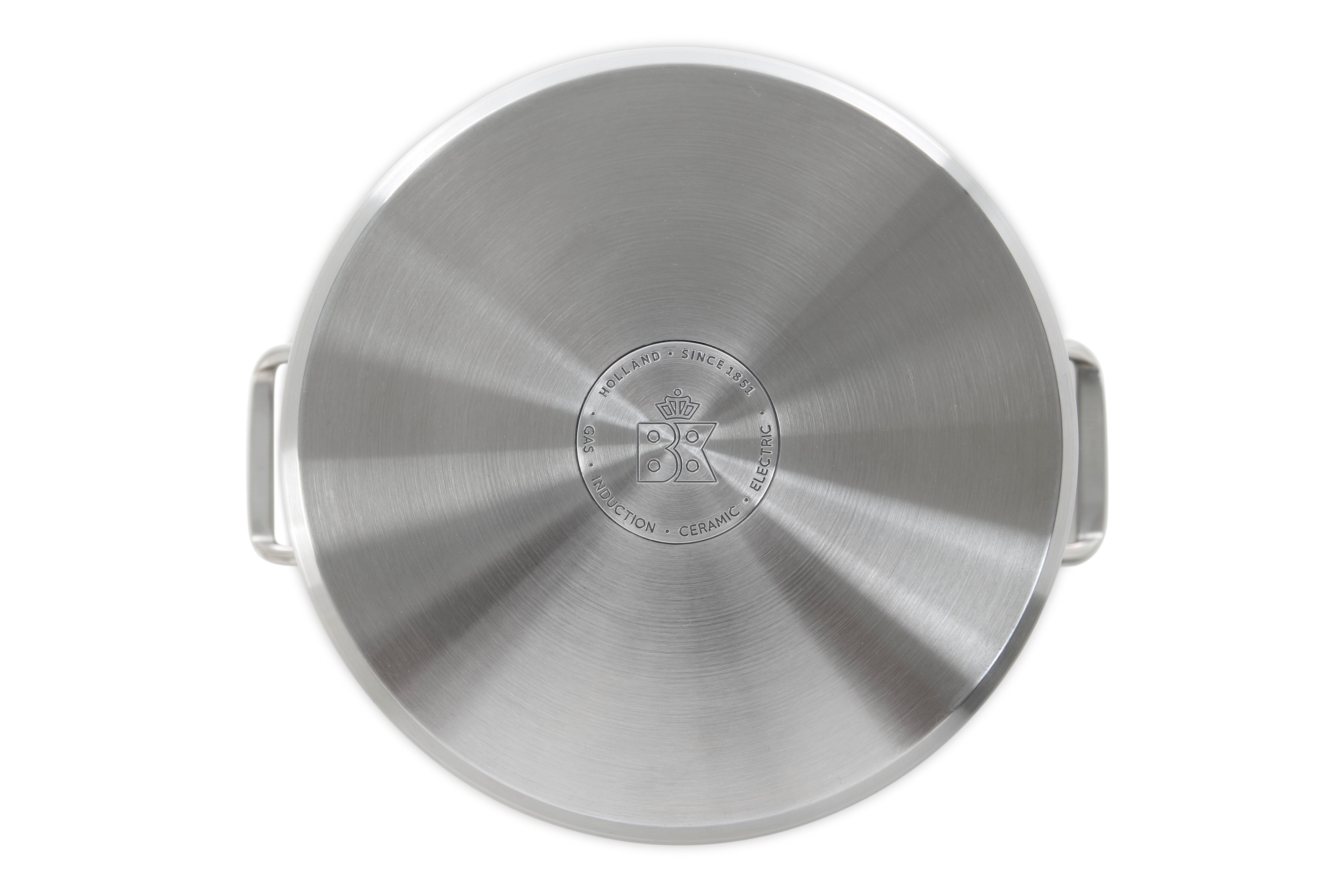 Precision soeppan 24 cm 7 liter zilver onderzijde