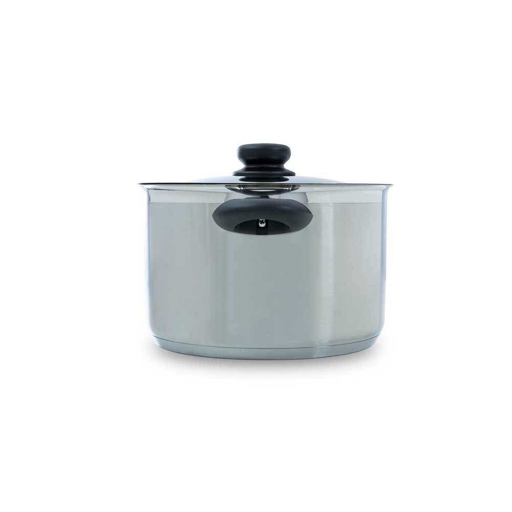 Karaat+ soeppan 24 cm 6,2 liter zilver zijaanzicht