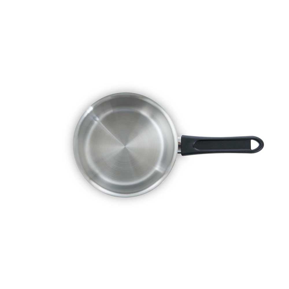 Karaat+ steelpan 16 cm zilver bovenaanzicht