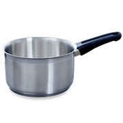 Karaat+ steelpan 16 cm zilver zijaanzicht