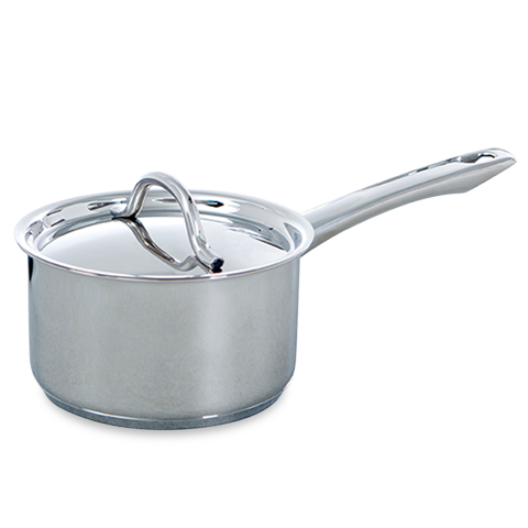 Profiline steelpan met deksel zilver sauspan