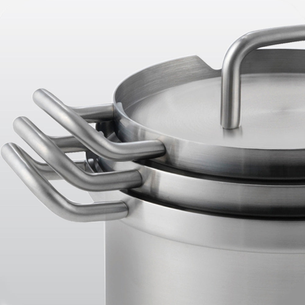Q-linair Master kookpan zilver stapelbaar