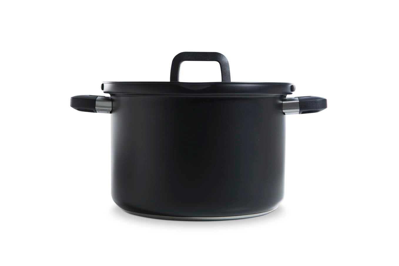 Flow Cool Black RVS soeppan 24 cm 6,5 liter zwart vooraanzicht