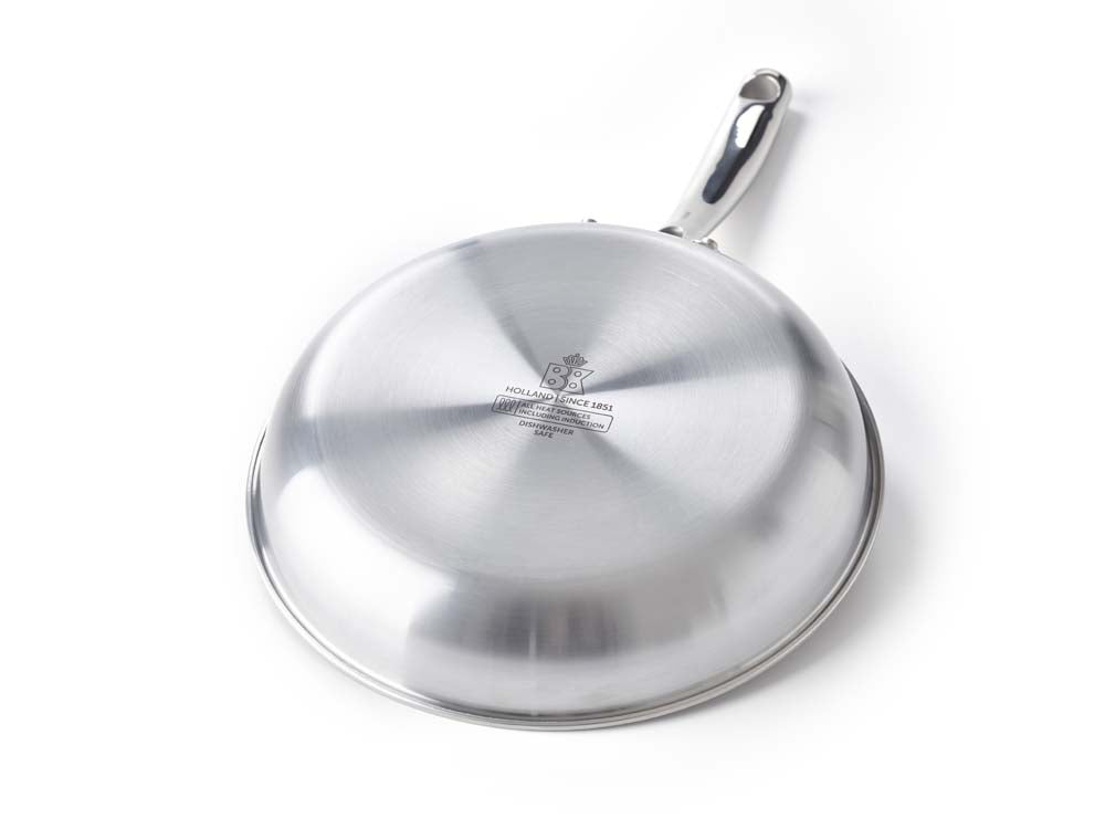 Superior Tri-Ply wok 30 cm zilver onderzijde