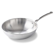 Superior Tri-Ply wok 30 cm zilver vooraanzicht