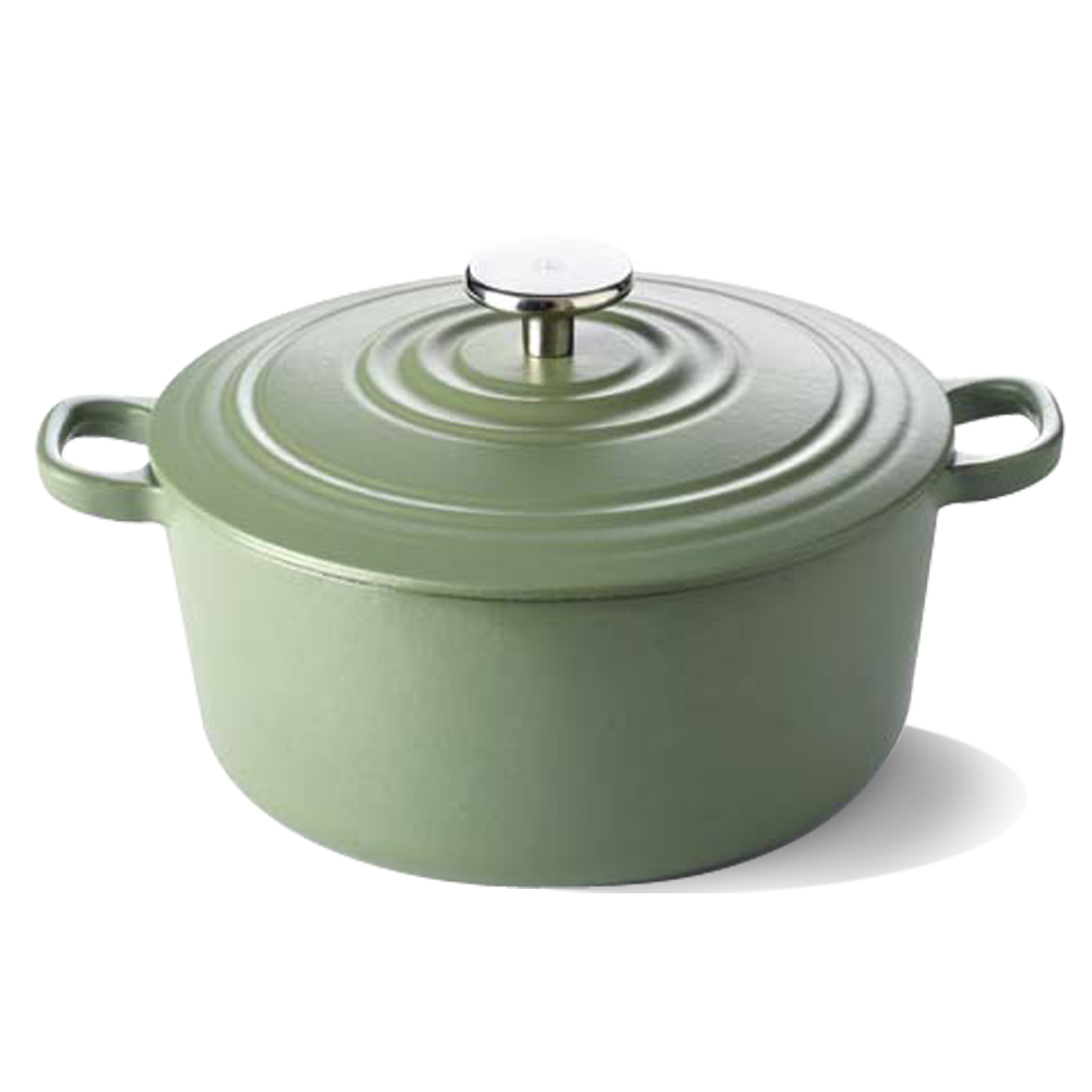 Bourgogne braadpan groen zijaanzicht