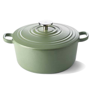 Bourgogne braadpan groen zijaanzicht