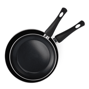 Brilliant koekenpannenset 24 en 28 cm zwart bovenaanzicht