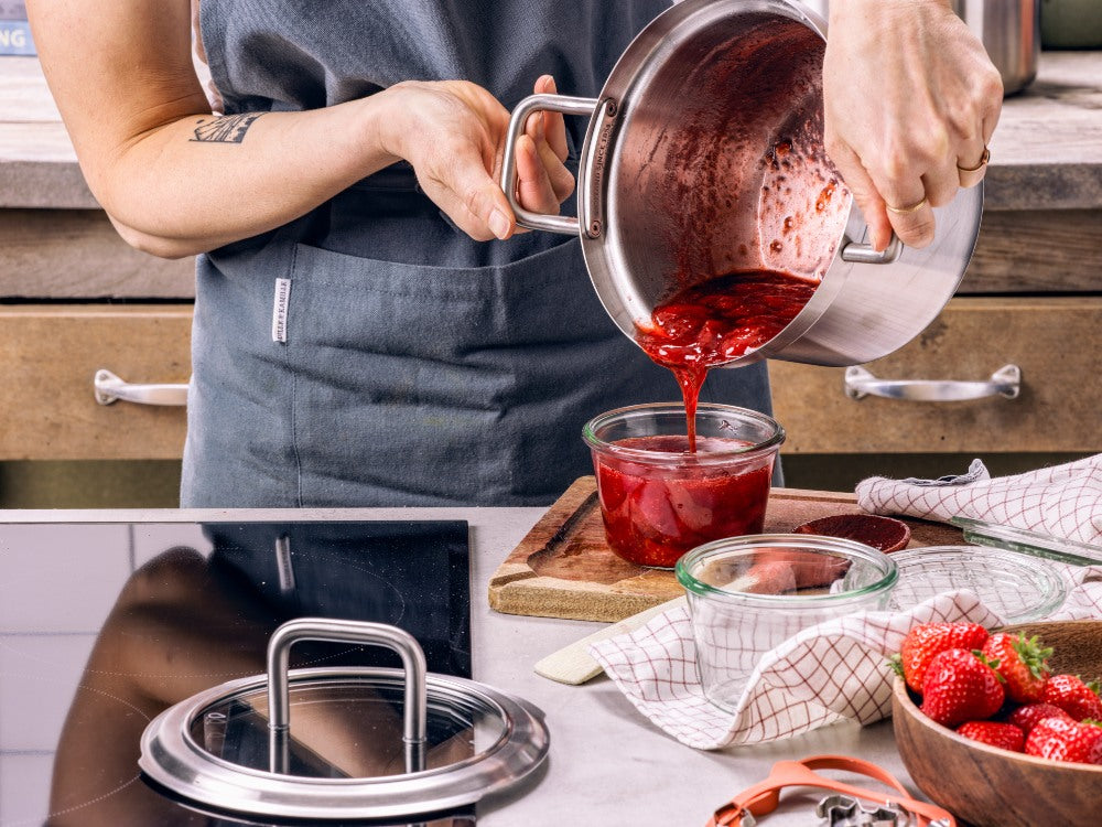 Q-linair Master Glas pannenset 4-delig zilver met confituur