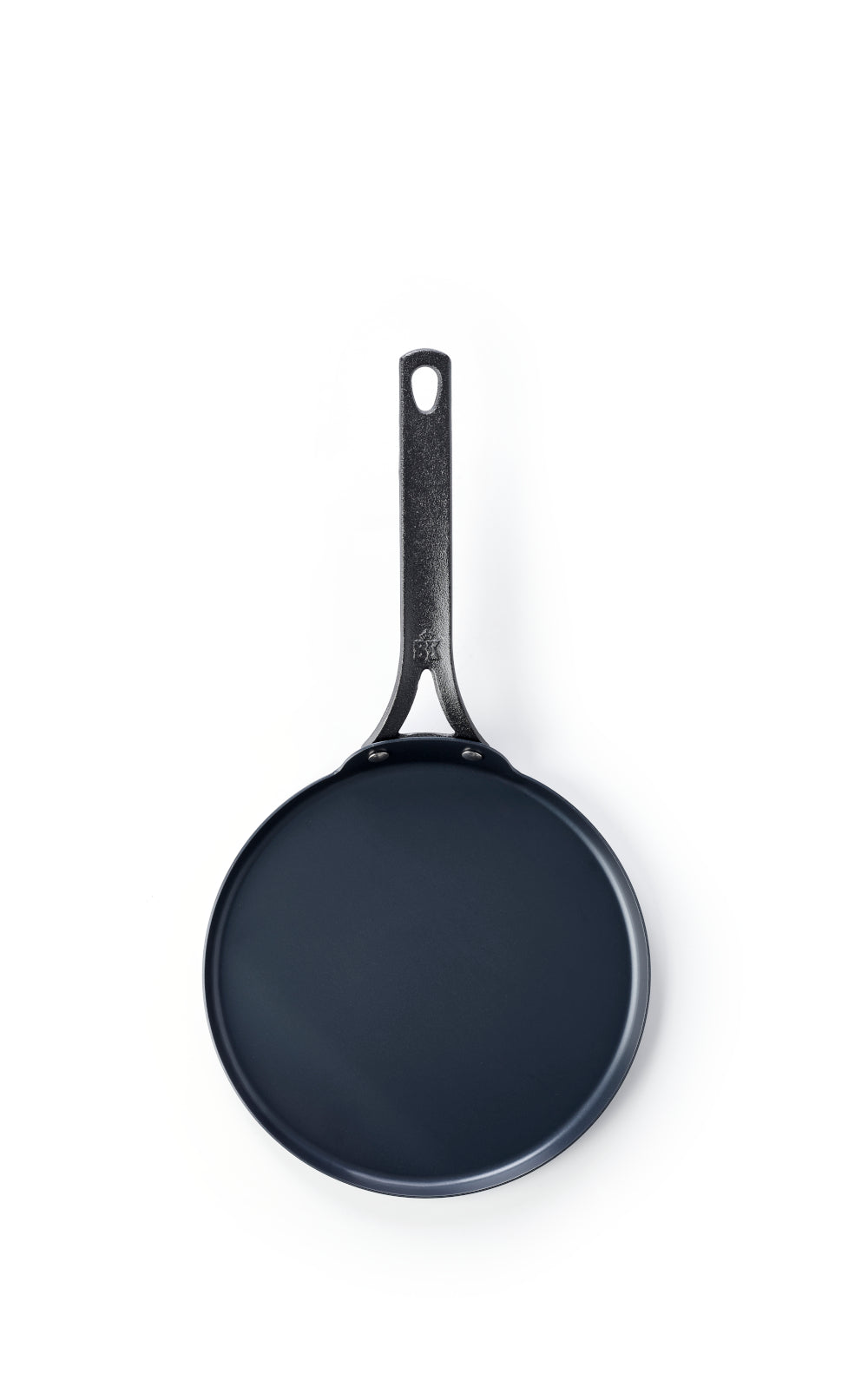 Black Steel pannenkoekenpan 26 cm zwart bovenaanzicht