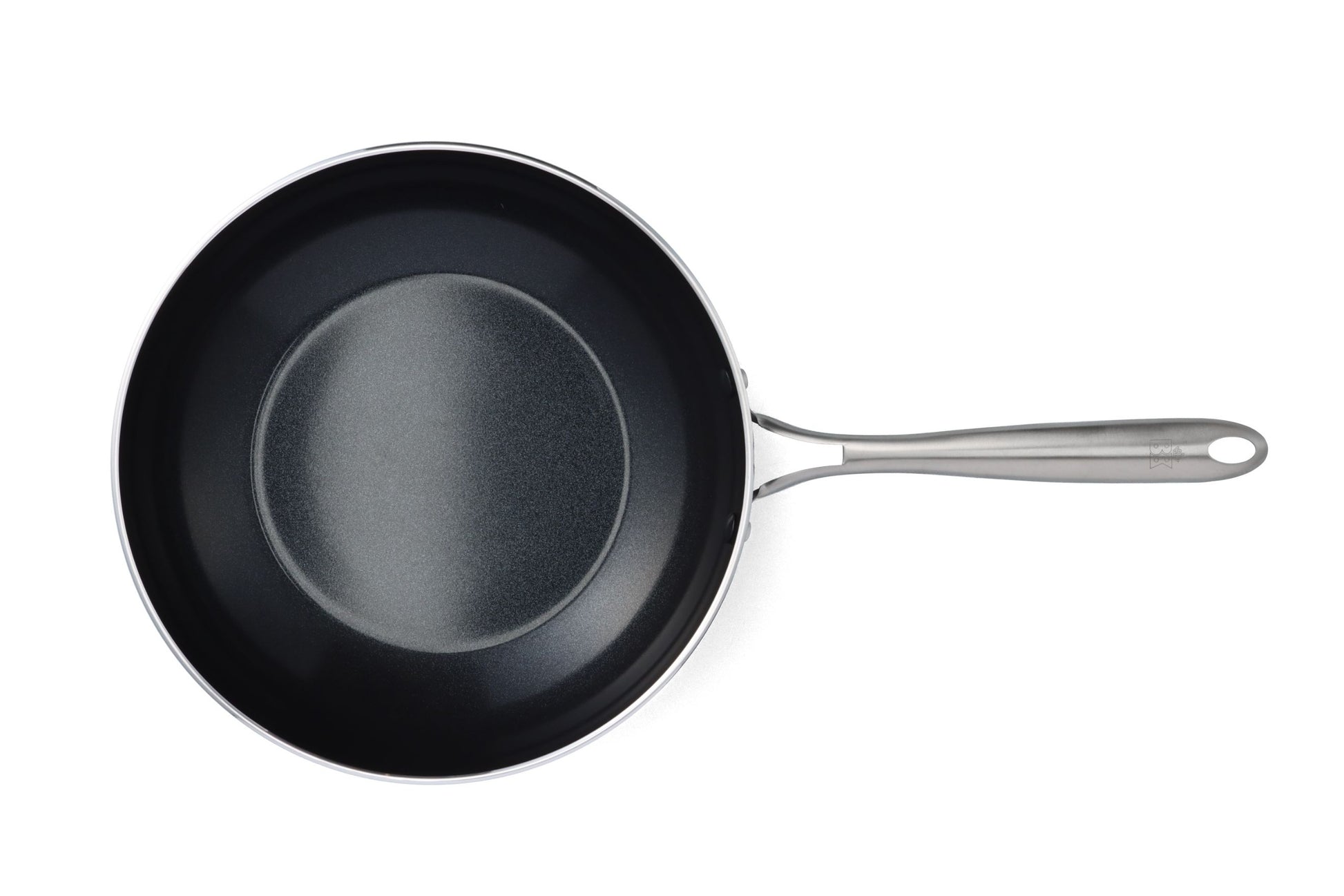 Magma wokpan 28 cm zwart bovenaanzicht