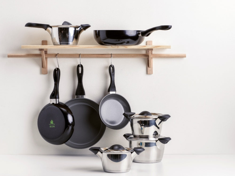 Easy Basic Ceramic pannenset 8-delig zwart