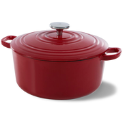 Bourgogne braadpan rood zijaanzicht