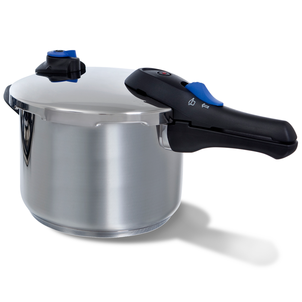 Snelkookpan 22 cm 6 liter - glanzend zijaanzicht