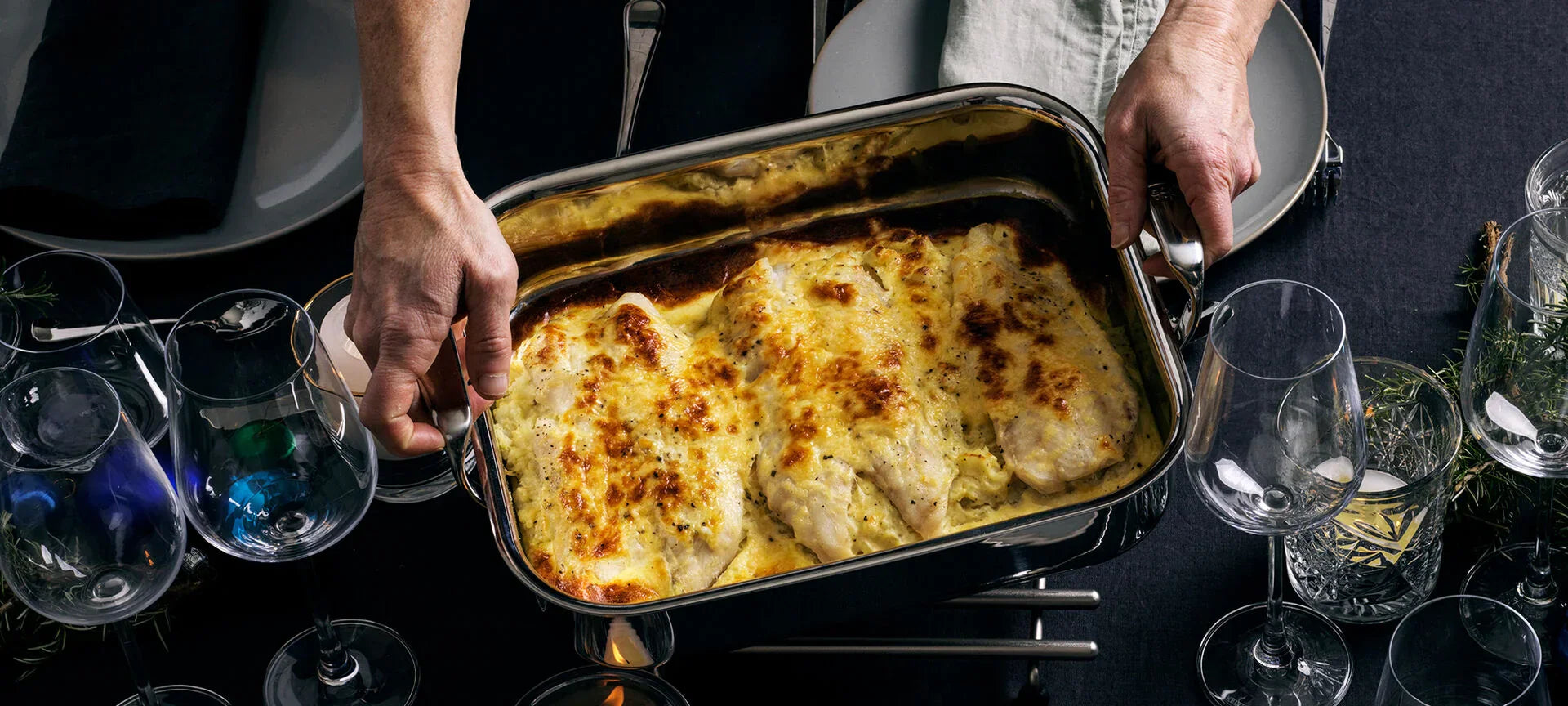 Wijting met selderijpuree en oude kaas