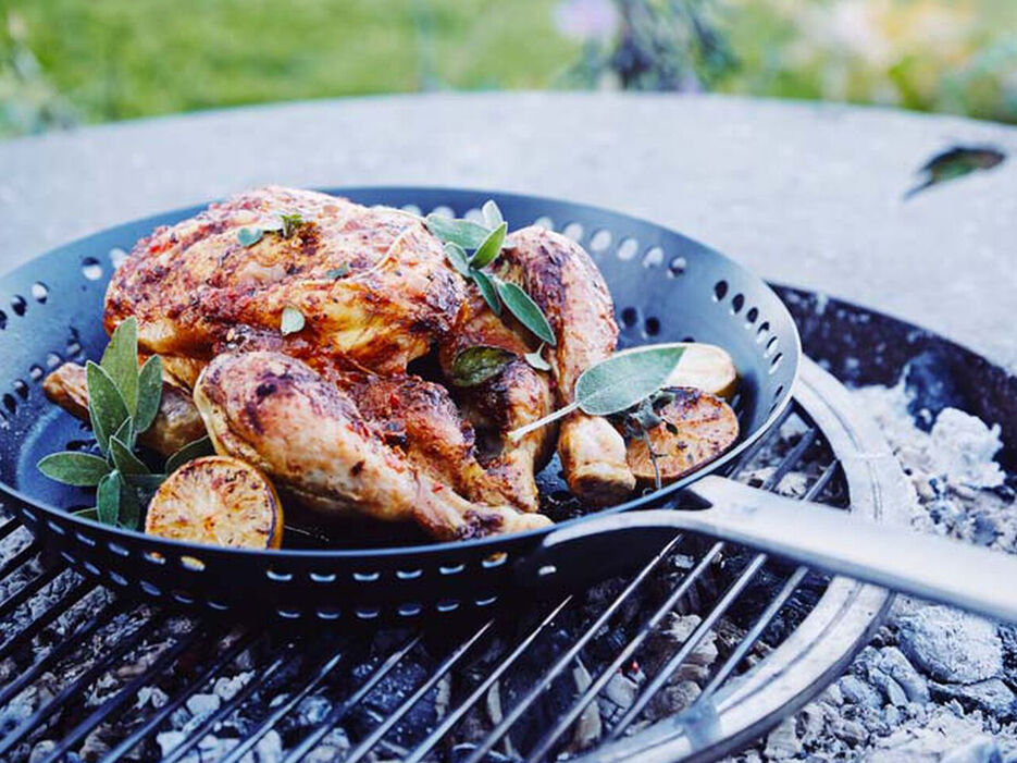 Tequila-kip van de grill