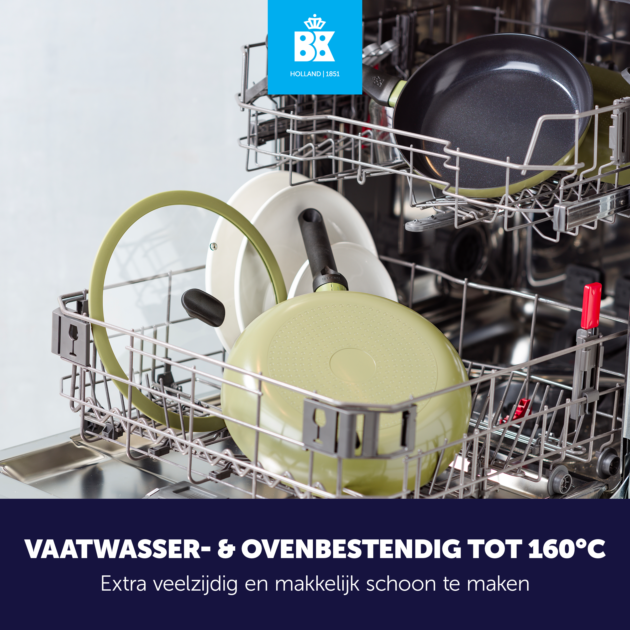 Enjoy wok Olijfgroen 28 cm