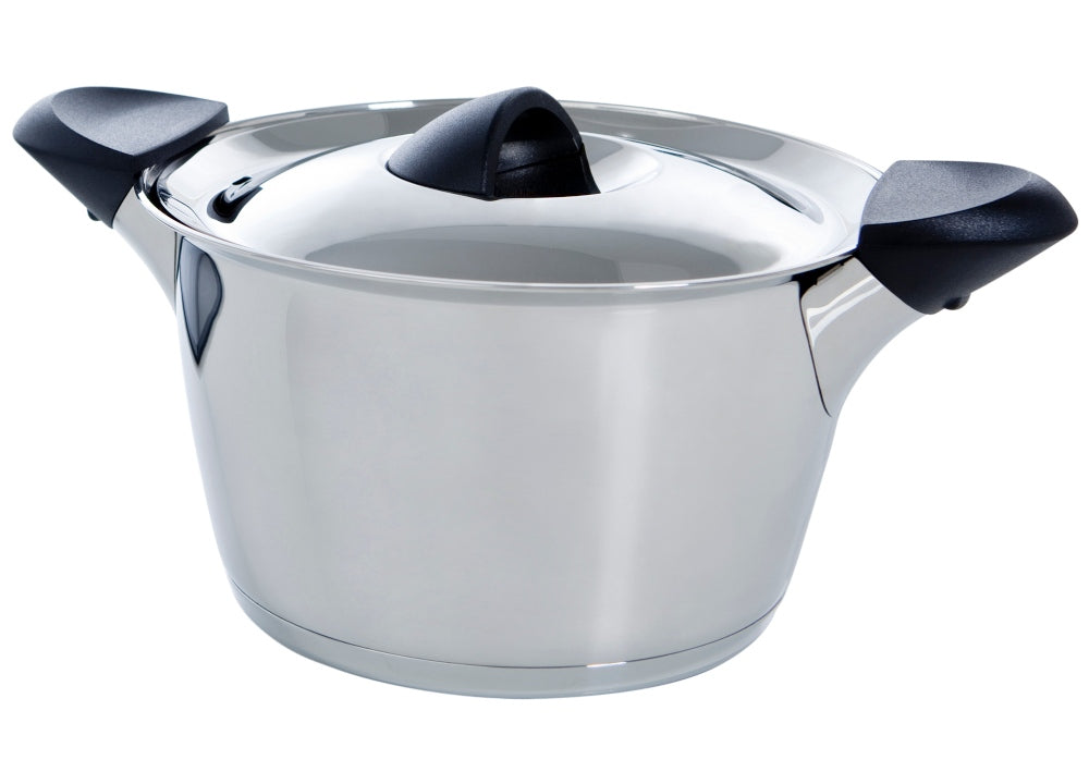 Q-linair Classic deksel kookpan 20 cm zilver met pot