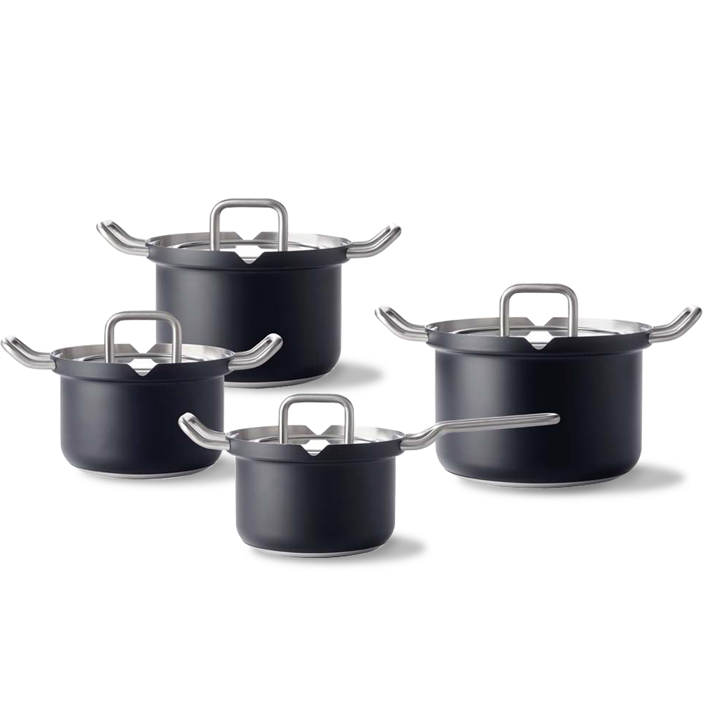 Q-linair Master Glas Black pannenset 4-delig