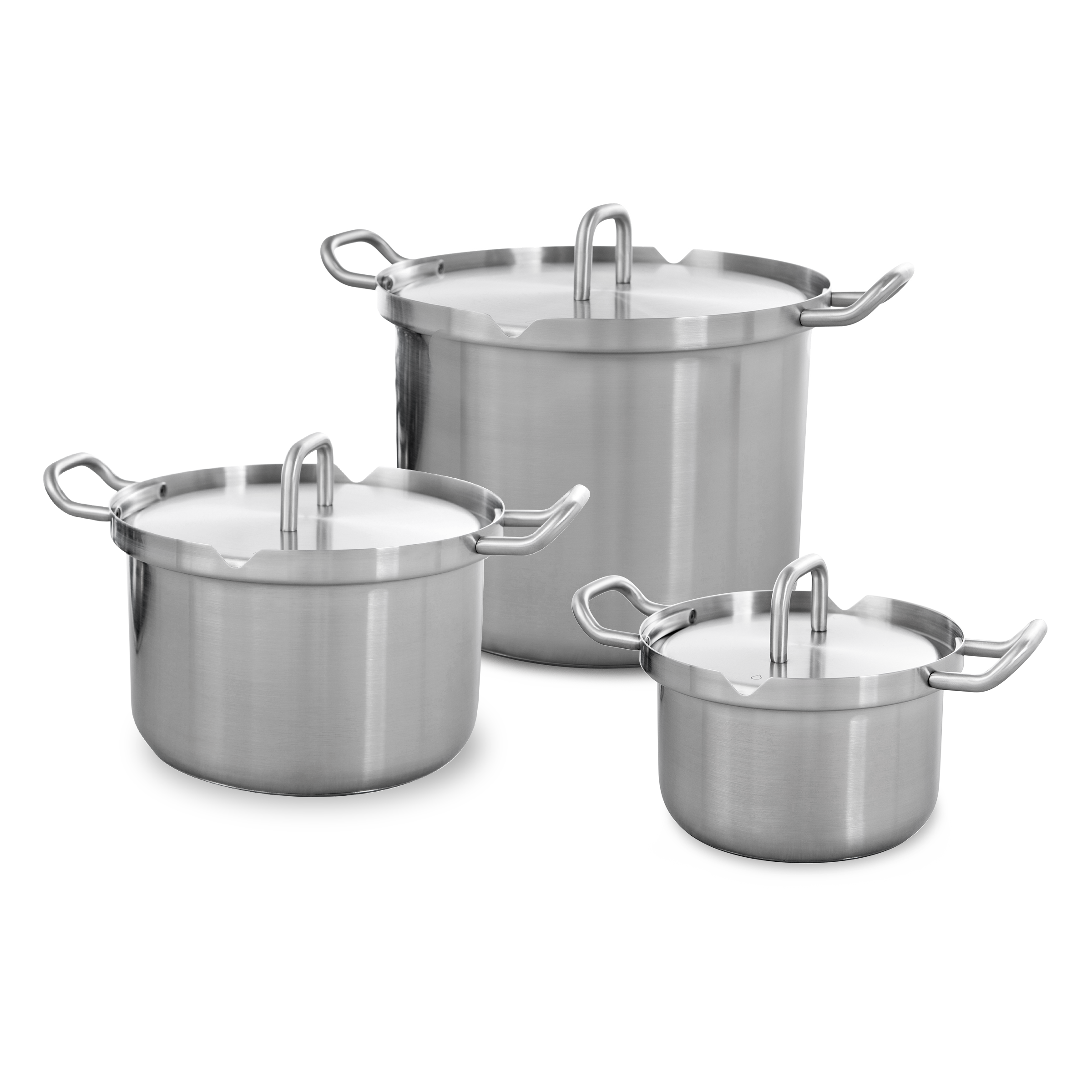 Q-Linair Master RVS 3-delige pannenset