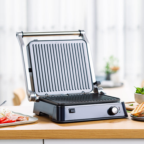 Combi Deal: Connect Contactgrill + Conical Profi 4-delige Pannenset