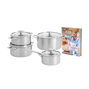 Maestro RVS 4-delige kookset met Gratis kookboek