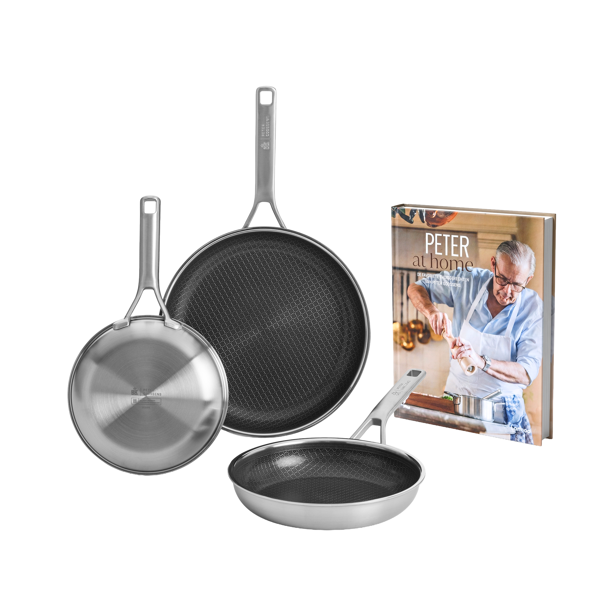 Durabond Hybride koekenpanset (20cm + 24cm + 28cm) met Gratis kookboek