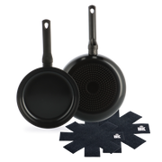 Enjoy koekenpannenset Black 2-delig + Panbeschermers