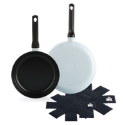 Enjoy koekenpannenset Light Blue 2-delig + Panbeschermers