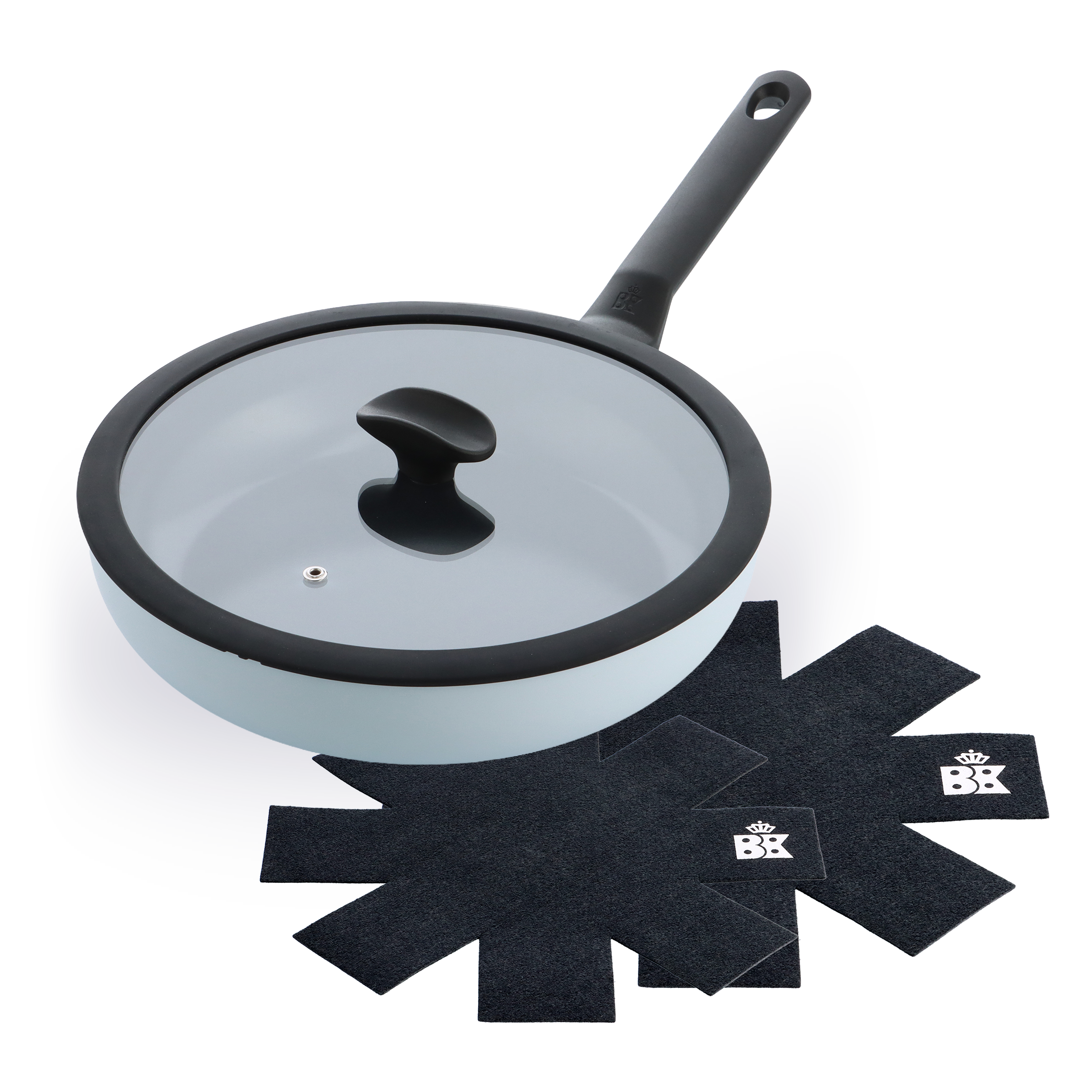 Enjoy hapjespan Light Blue 28 cm + Panbeschermers