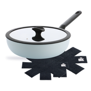Enjoy wok Light Blue 28 cm + Panbeschermers