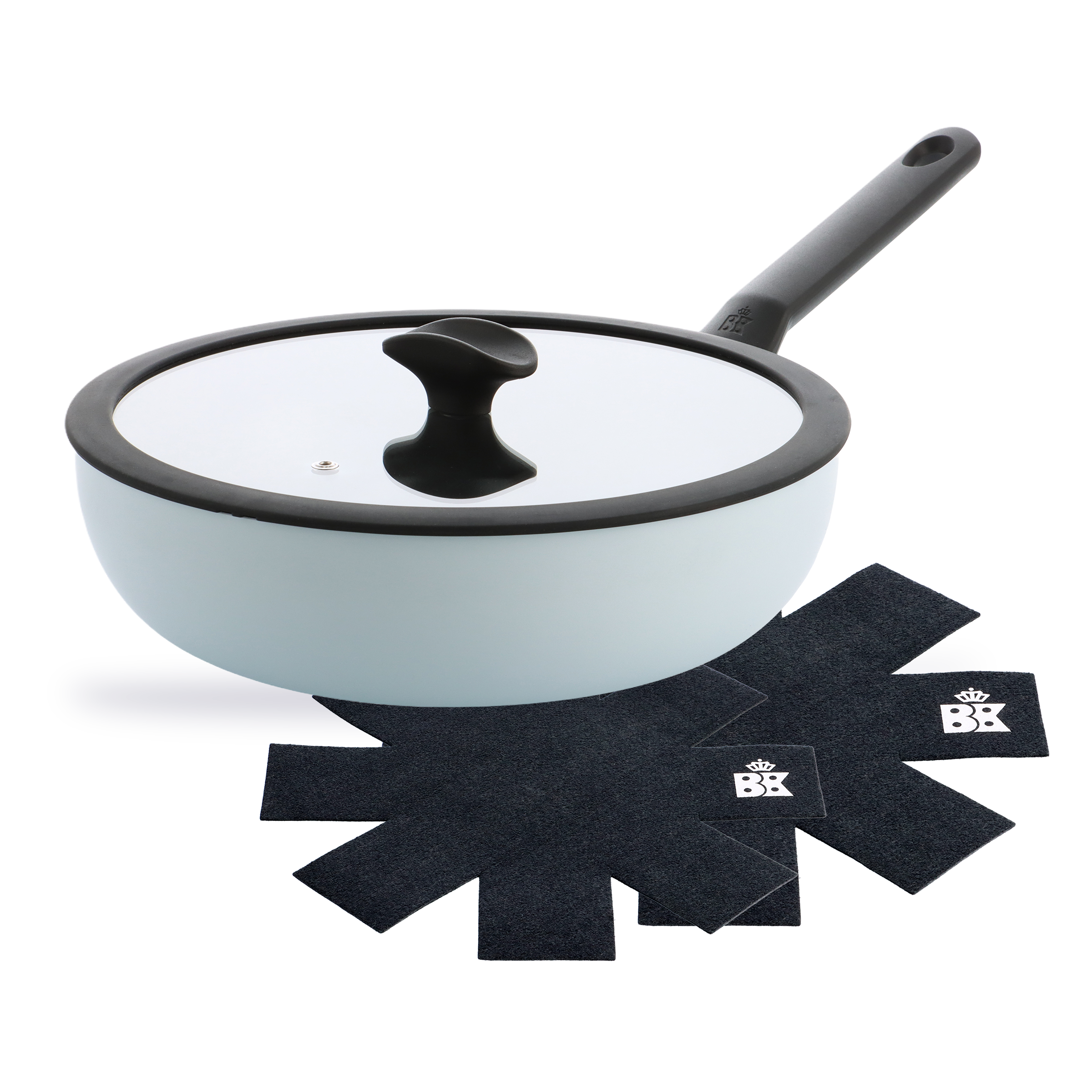 Enjoy wok Light Blue 28 cm + Panbeschermers