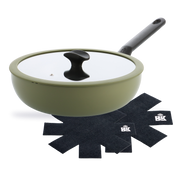 Enjoy wok Olive Green 28 cm + Panbeschermers