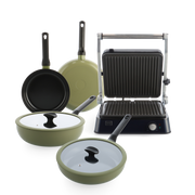 Enjoy Olive Green + Contact Grillset