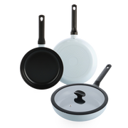 Enjoy 3-delig pannenset Light Blue met hapjespan