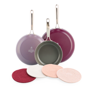 Sky Violet + Pink Ribbon onderzetters