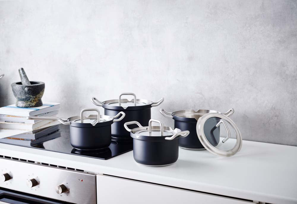 Q-linair Master Glas Black pannenset 4-delig