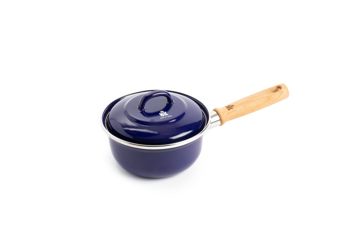 Indigo steelpan met deksel Blauw